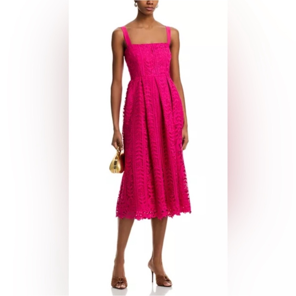 NWT - Aqua Pink Lace Tank Midi Dress - Small